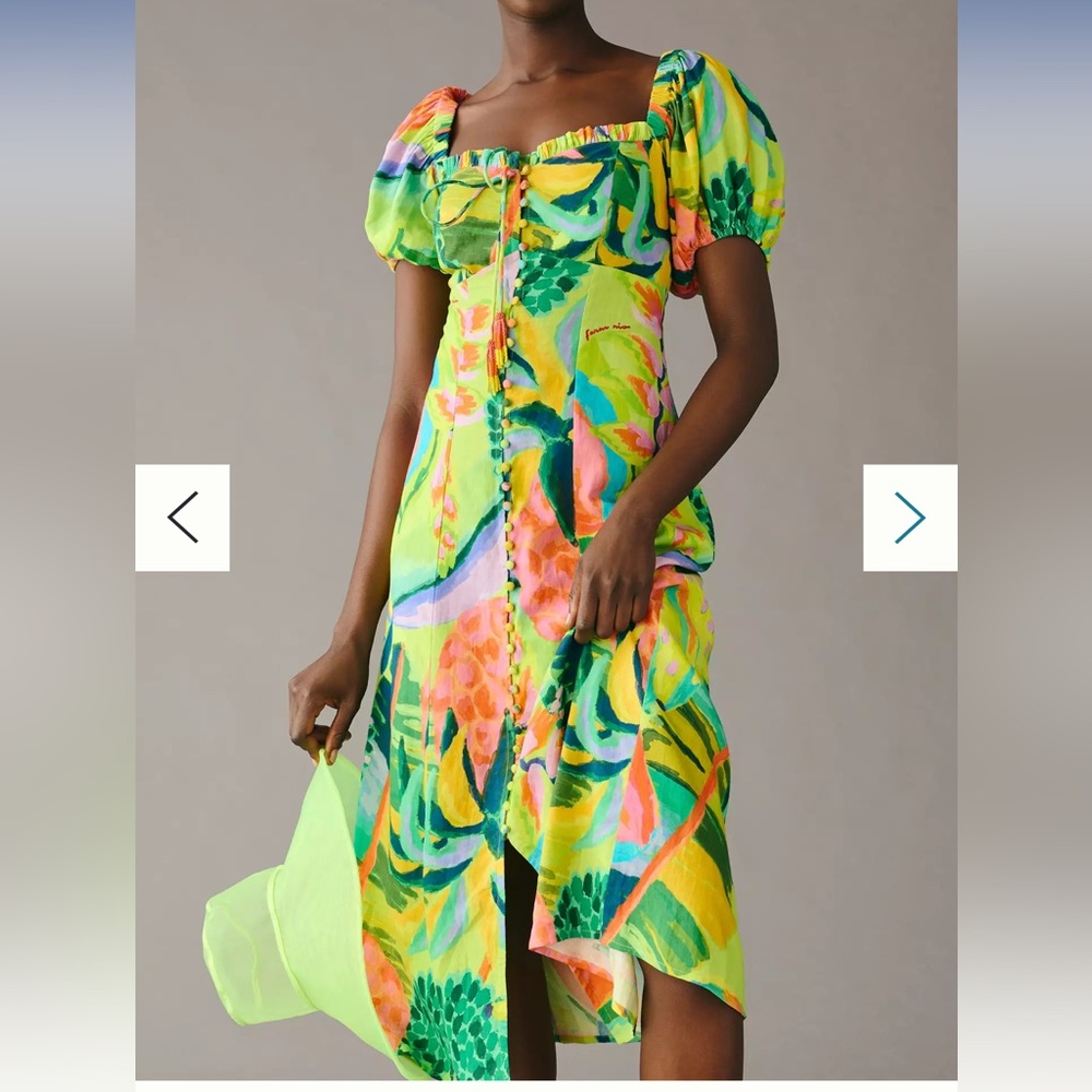 Farm Rio Printed Puff-Sleeve Dress Assorted